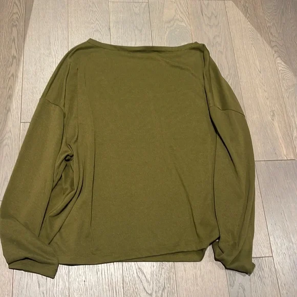 All Saints Ladies Size L Green Polyester Mix Long Sleeve Top - Picture 6 of 8